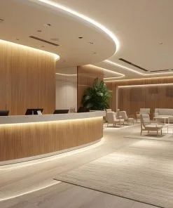 Quầy lễ tân văn phòng hiện đại