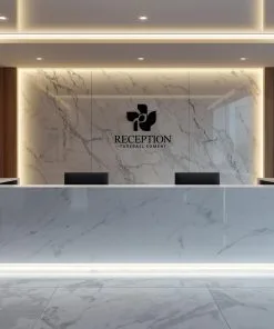 Quầy lễ tân văn phòng hiện đại