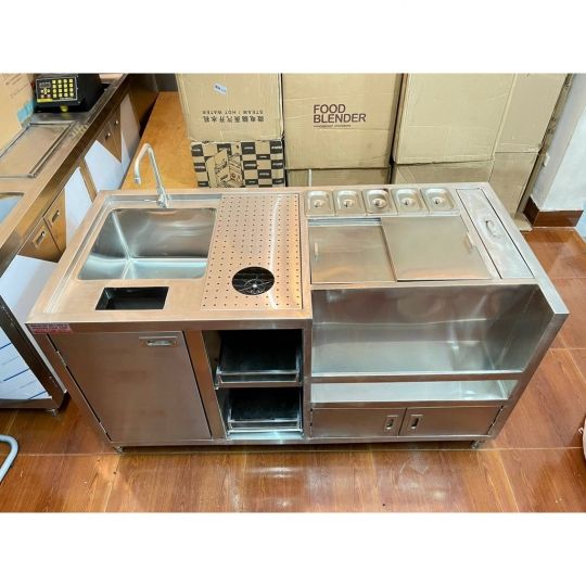 Quầy pha chế inox hiện đại