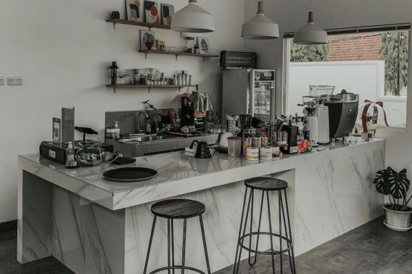 Quầy pha chế cafe