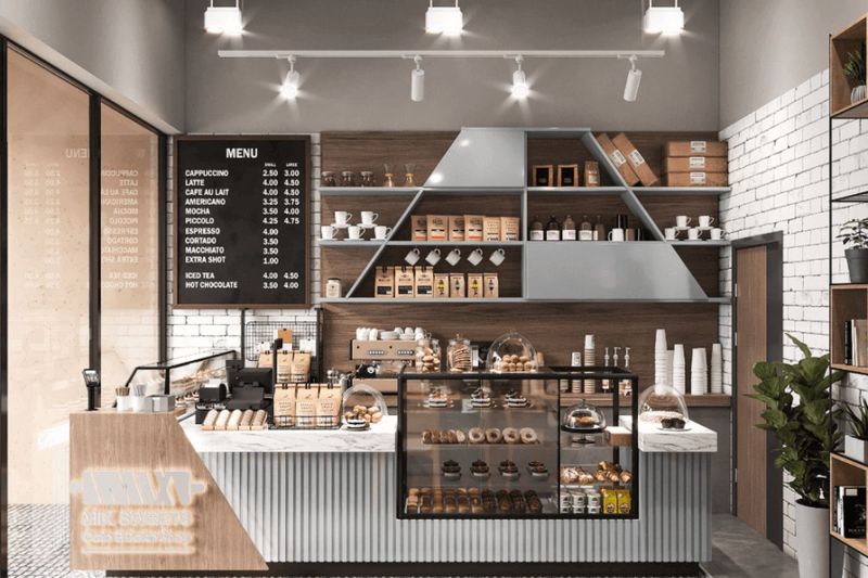 Mẫu quầy pha chế sang trọng 2 Quầy pha chế cafe