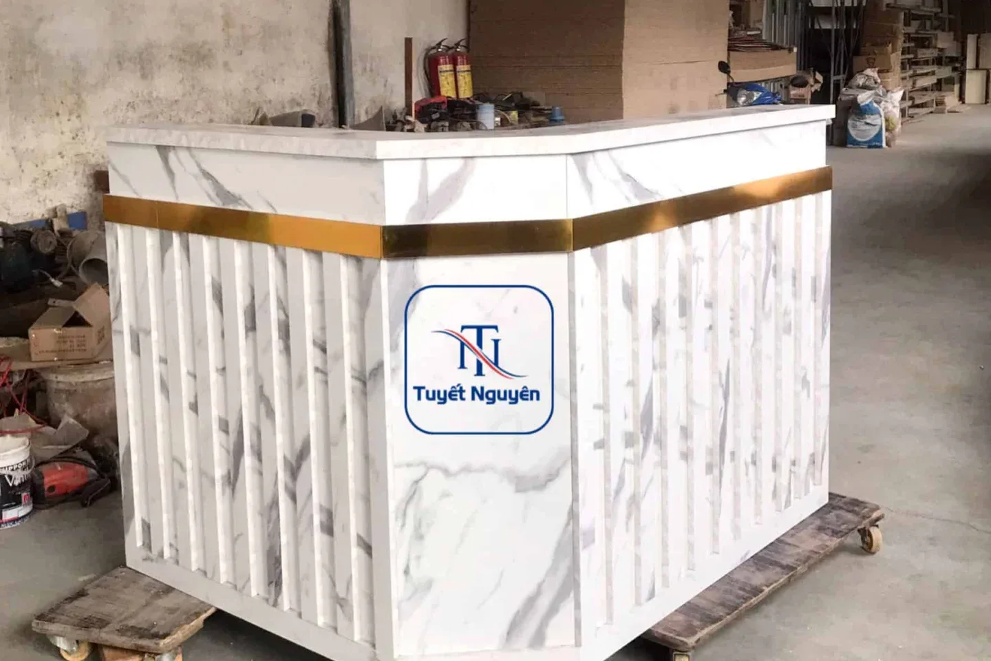 quầy thu ngân mặt đá – hình ảnh Bluecons