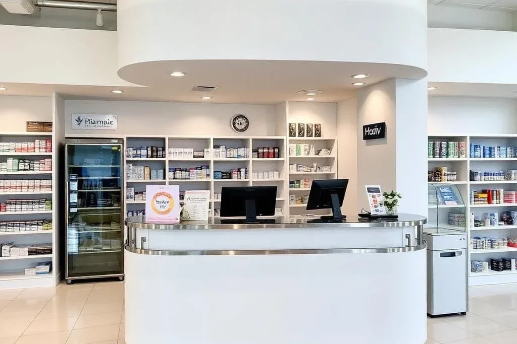 quầy thu ngân nhà thuốc – hình ảnh Bluecons