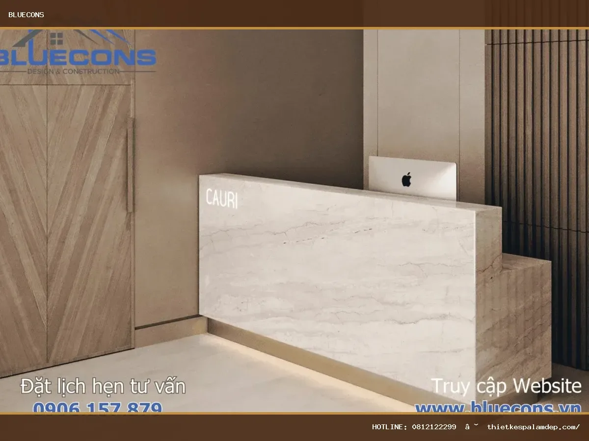 Quầy thu ngân shop quần áo – hình ảnh Bluecons
