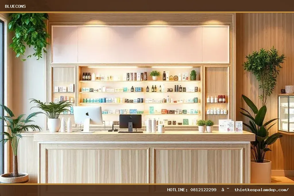 quầy thu ngân showroom – hình ảnh Bluecons