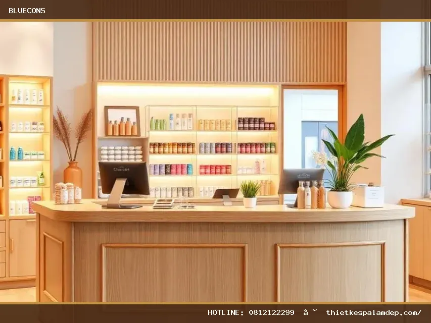 quầy thu ngân showroom – hình ảnh Bluecons