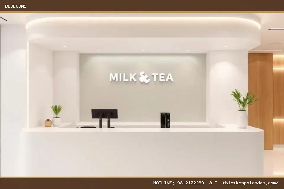 quầy thu ngân trà sữa hiện đại – hình ảnh Bluecons