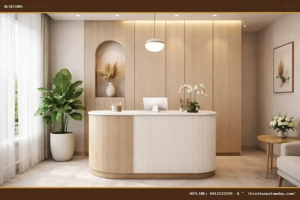 Quầy tiếp tân nhỏ gọn – hình ảnh Bluecons