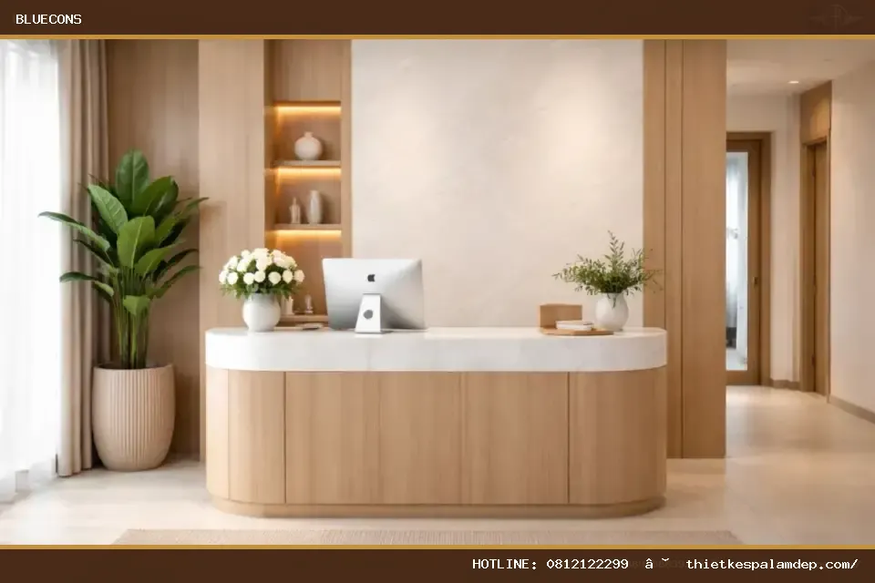 Quầy tiếp tân nhỏ gọn – hình ảnh Bluecons