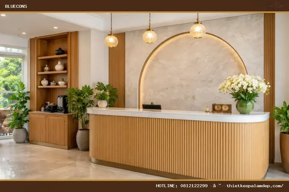 Quầy tiếp tân nhỏ gọn – hình ảnh Bluecons