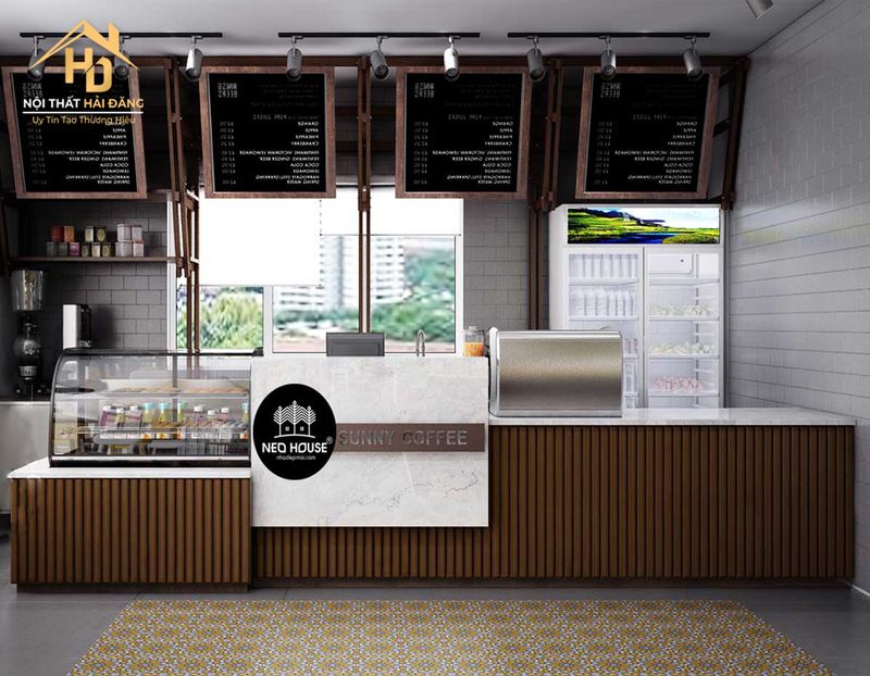 Quầy pha chế dạng chữ L
