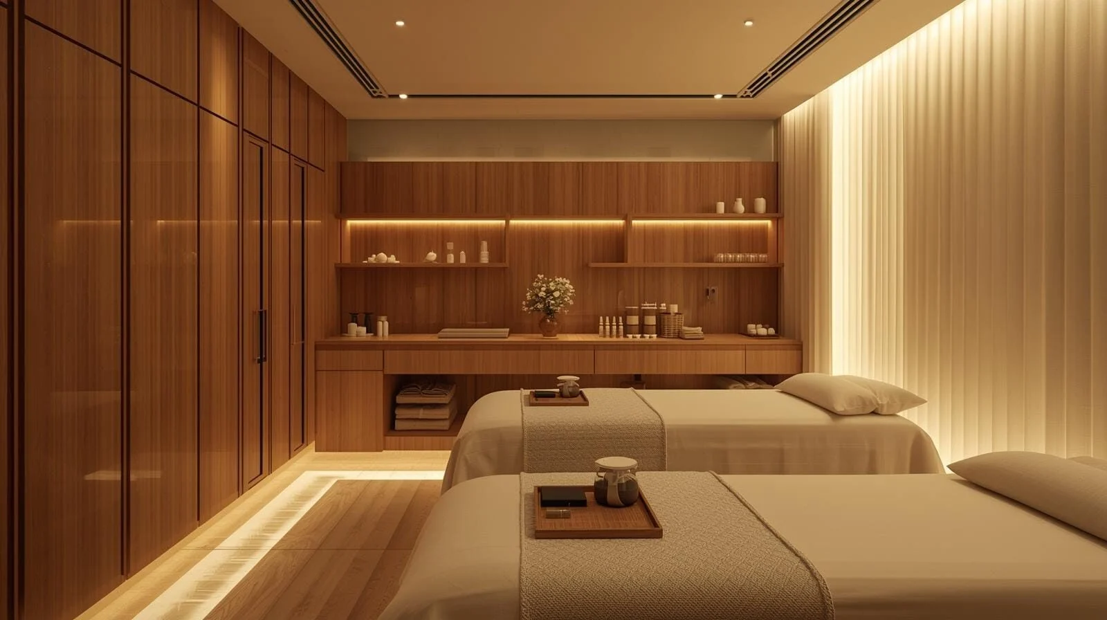 Thi công nội thất gỗ spa