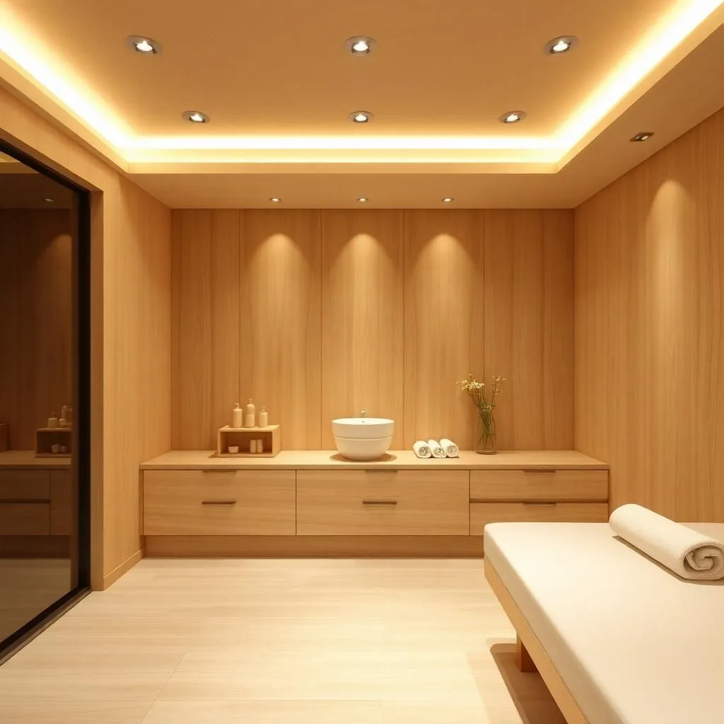 Thi công nội thất spa bằng veneer