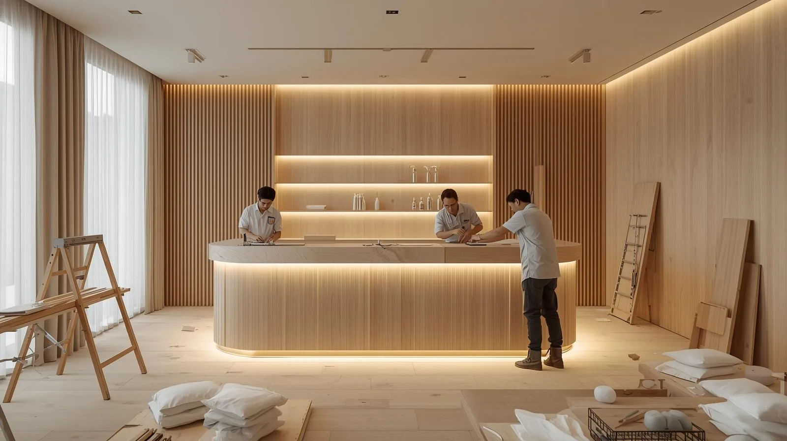 Thi Cong Quay Thu Ngan Spa 3