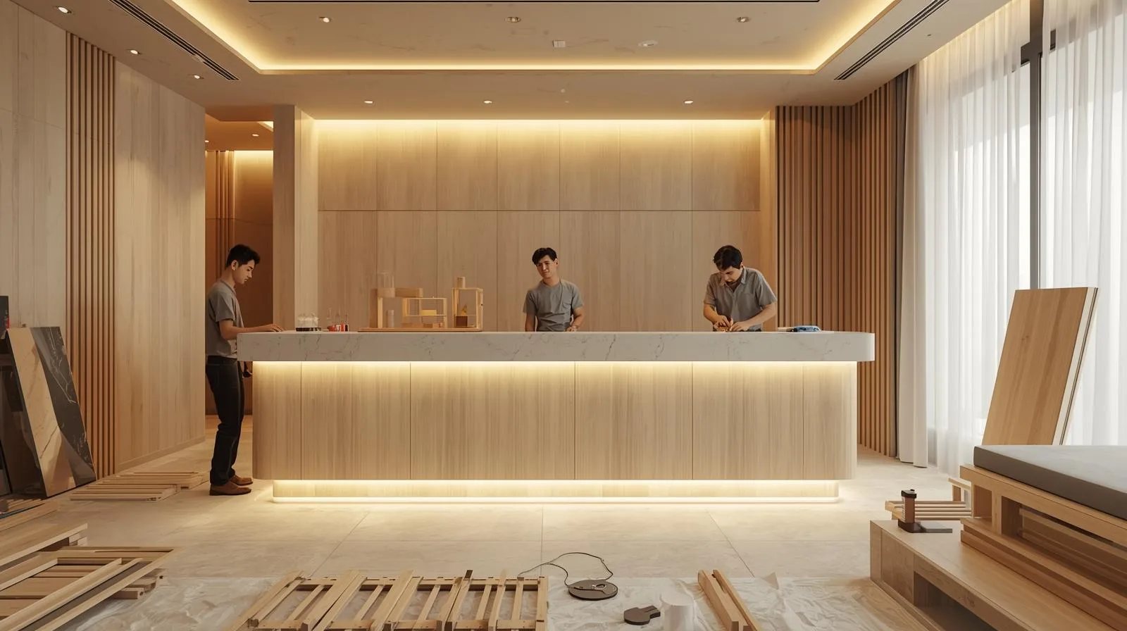 Thi Cong Quay Thu Ngan Spa 6