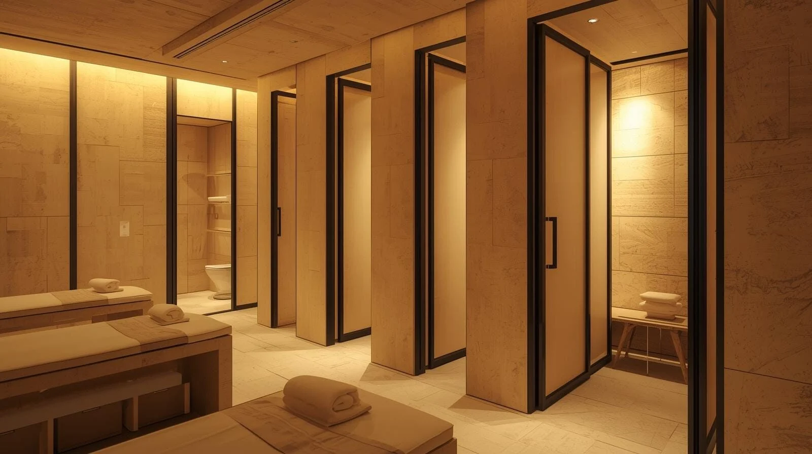 Thi công trần tường vách ngăn spa