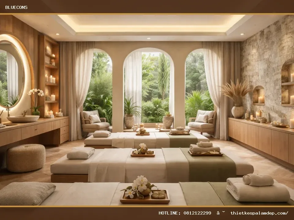Thiết kế nội thất spa đẹp giúp tăng trải nghiệm khách hàng – ảnh minh họa Bluecons