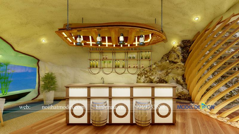 Thi Công Quán Cafe Tại Kiên Giang 5 Thiết kế quán cafe cá koi Kiên Giang