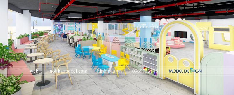 Thi Công Quán Cafe Tại Vĩnh Long 3 Thiết kế quán cafe Kids Vĩnh Long
