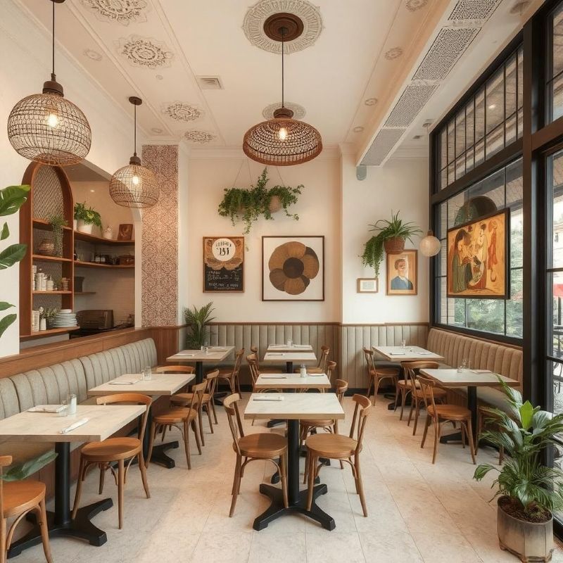 Chi tiết nội thất quán cafe phong cách Châu Âu
