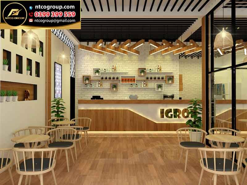 Thi Công Quán Cafe Tại Kiên Giang 3 Thiết kế quán trà sữa Igron