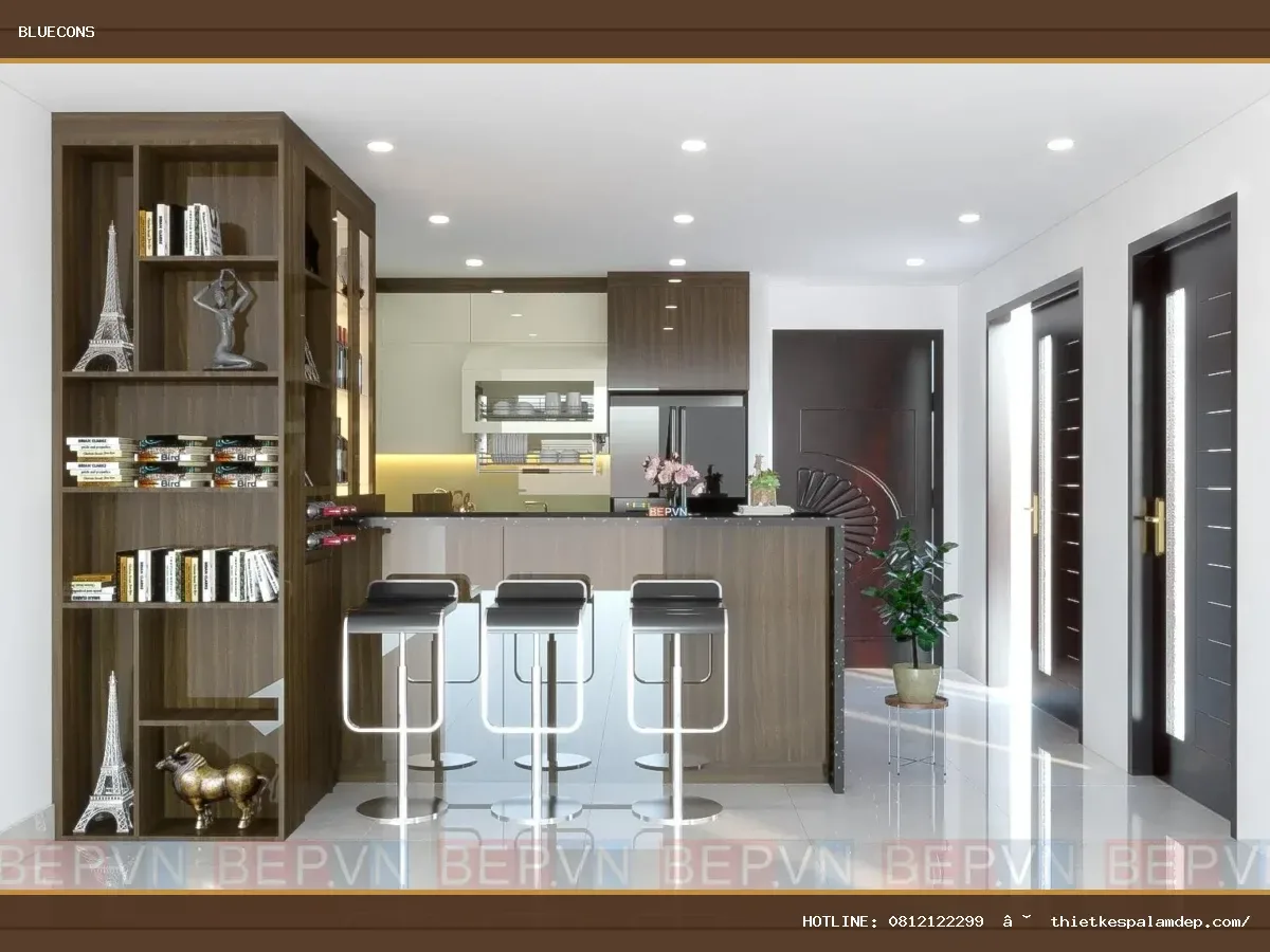 thiết kế spa hiện đại kết hợp quầy lễ tân – hình ảnh Bluecons