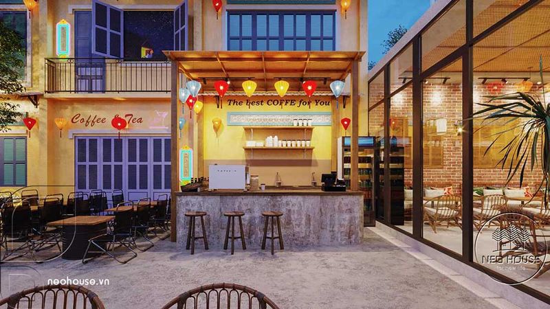 Thi Công Quán Cafe Tại Bình Phước 1 Thiết kế và thi công quán cafe trọn gói