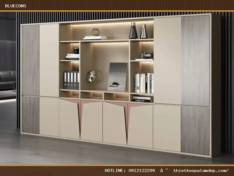 Tủ Đựng Tài Liệu Thiết Kế Sang Trọng THS002 – hình ảnh Bluecons