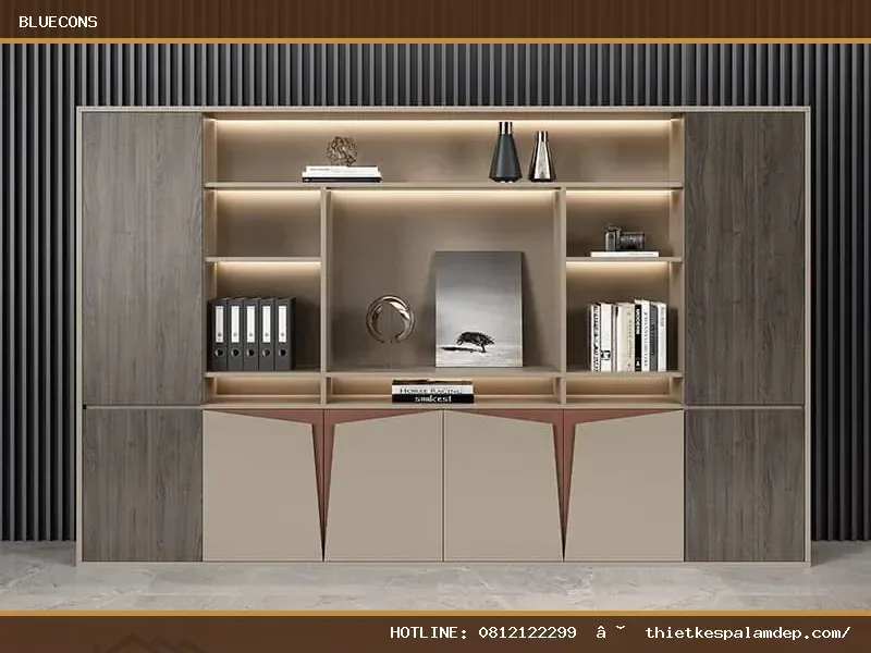 Tủ Đựng Tài Liệu Thiết Kế Sang Trọng THS002 – hình ảnh Bluecons