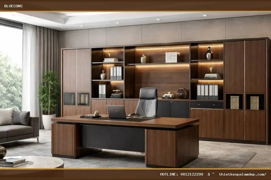 Tủ Đựng Tài Liệu Thiết Kế Sang Trọng THS002 – hình ảnh Bluecons