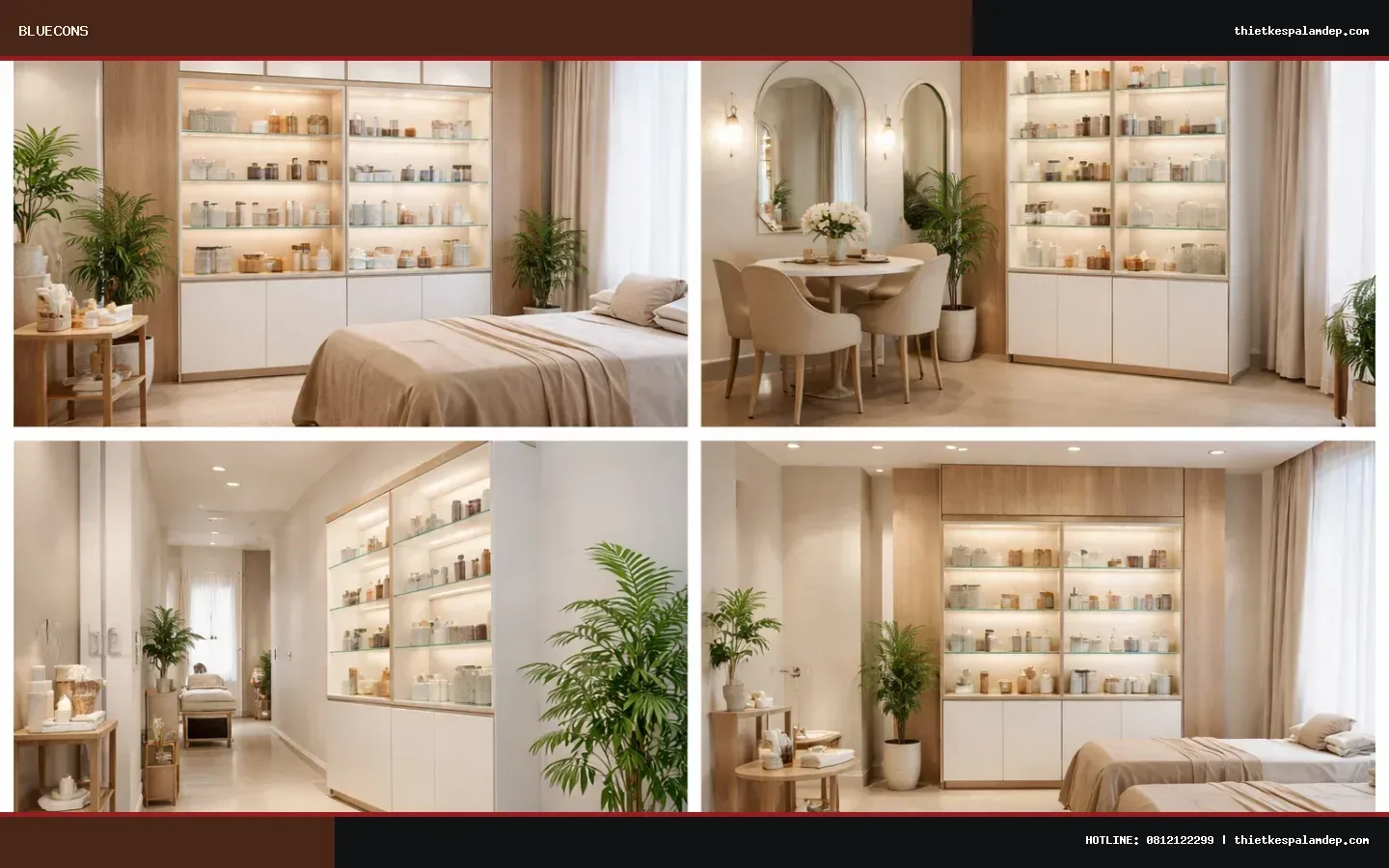 Tủ mỹ phẩm spa nên bố trí thế nào để tối ưu không gian?