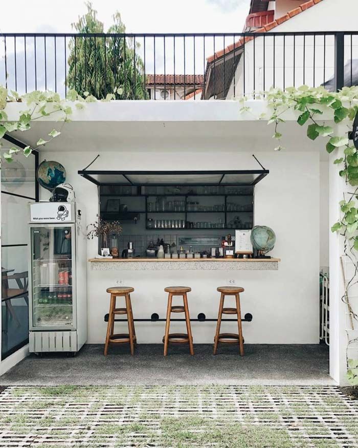 Thi Công Quán Cafe Take Away 4 Mẫu quán cafe tươi sáng, năng động