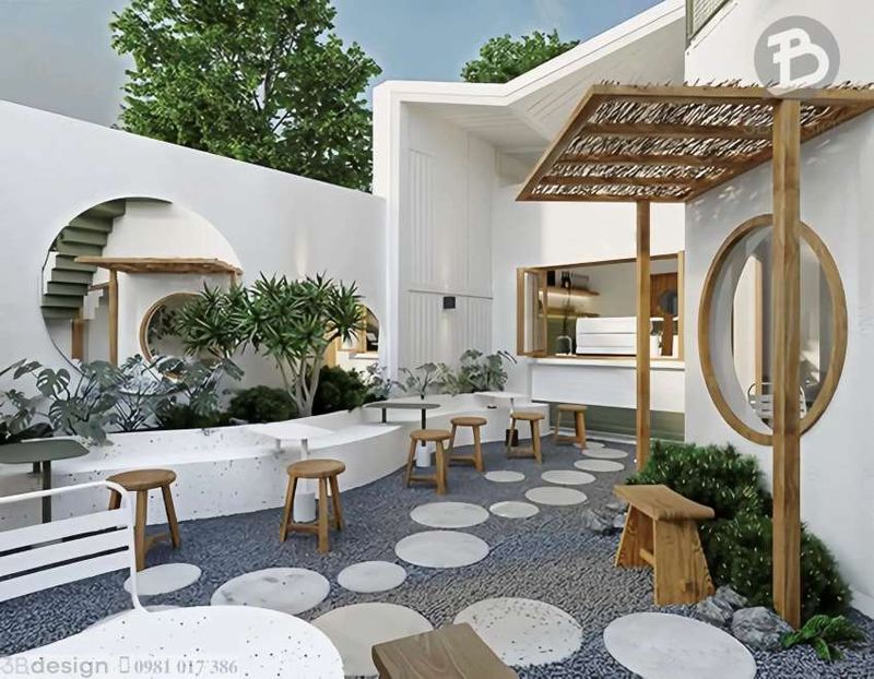 Thi Công Quán Cafe Sân Vườn 5 Mẫu quán cafe hiện đại