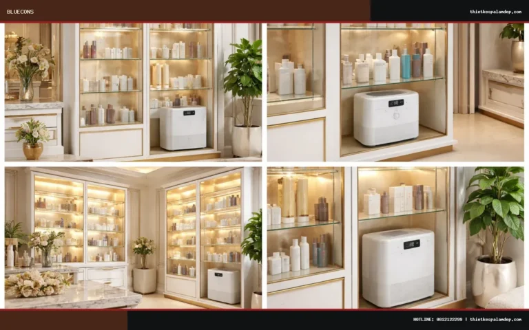 Tủ mỹ phẩm spa cần xử lý chống ẩm ở những vị trí nào?