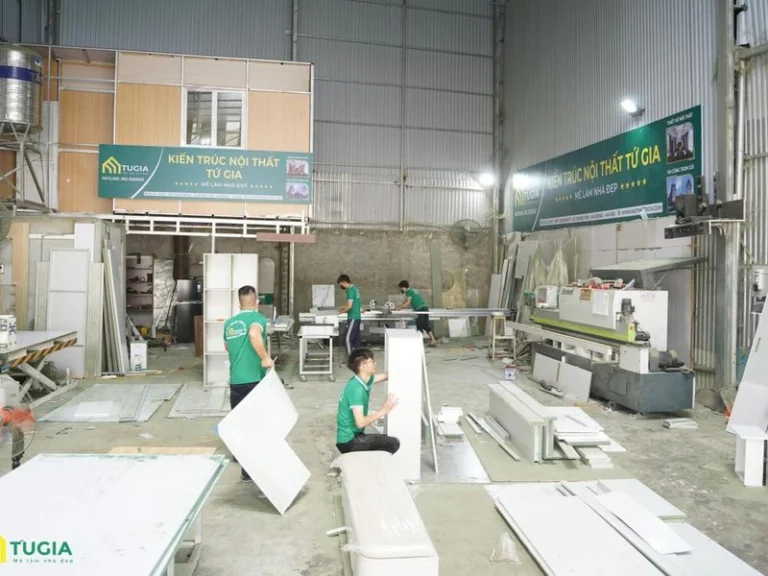 Xưởng Sản Xuất Nội Thất Spa Gỗ Công Nghiệp Hiện Đại