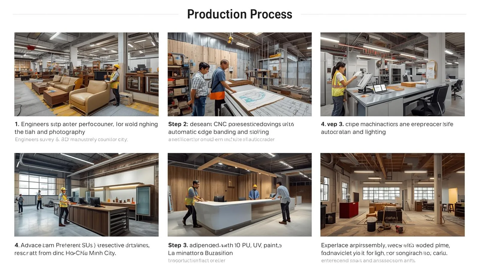 Xưởng sản xuất quầy lễ tân tại TP.HCM